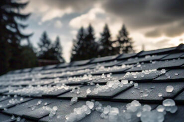 hail on shingle roof