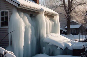 ice dam on homeowners roof