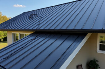 metal roof with gutter